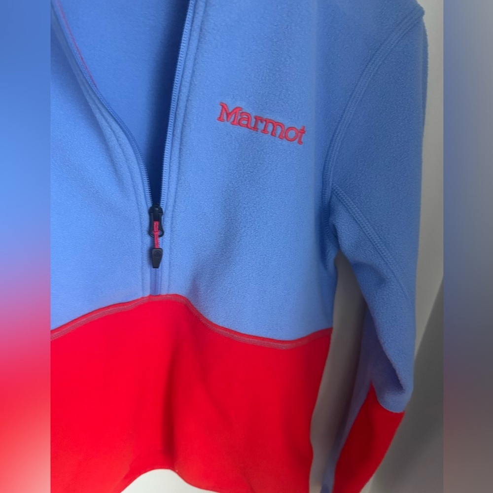 Marmot Women’s Color Block Blue/Red 1/4 Zip Size XS - Picture 3 of 6